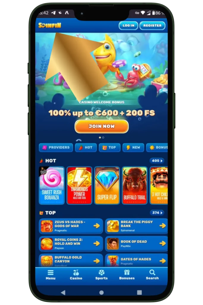 Find Spinfin casino